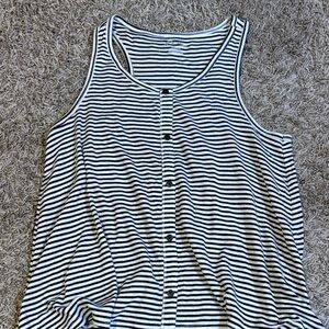 Art Class Black and White Striped Tank Top